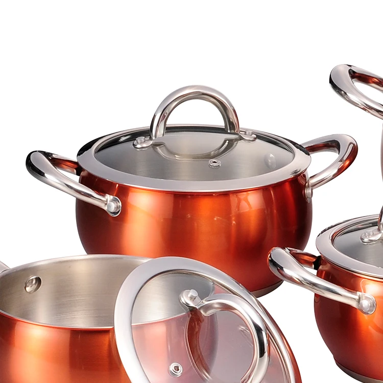 Hot Sale Cook Set Pots Pans Sets Stainless Steel Cookware Set 12Pcs Cookware