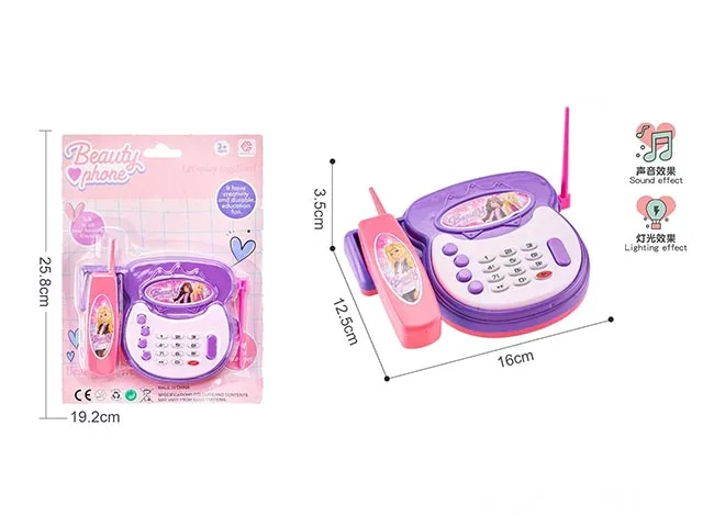 Child Funny Interactive Play Game Toys Beauty Girl Sound Light Effect Mobile Phone Toys Puzzle Early Educational Toys For Kids
