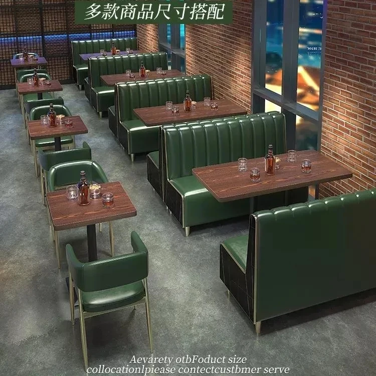 Luxury modern metal leather seats restaurant furniture Marble white Black restaurant table and chair sets sofa cafe