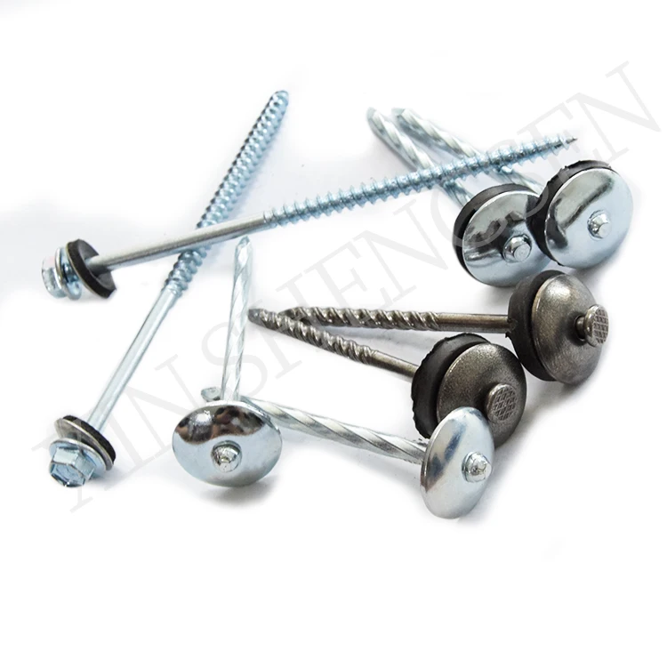 Wholesale Twist Shank Polishing Construction Umbrella Galvanised Roofing Nails Corrugated Roofing Nails for Building