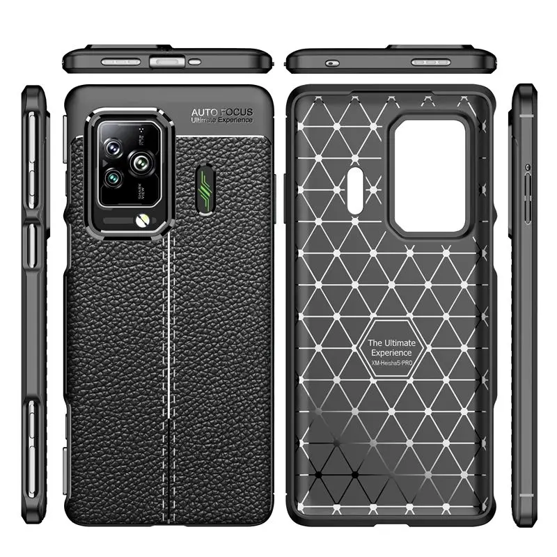 Auto Focus Shockproof Leather Mobile Phone Shell Silicone TPU Phone Case Cover For Xiaomi Black Shark 5 Pro Blackshark5