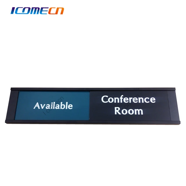 Aluminum sliding wall nameplate holder for office building