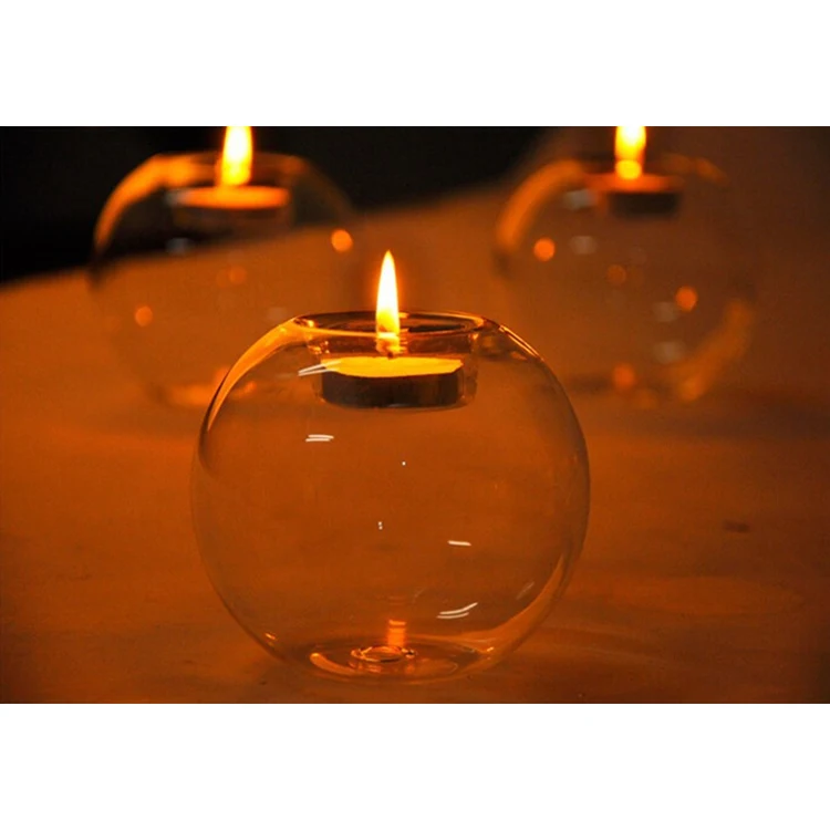 Wholesale Decoration Clear Hurricane Glass Candle Holder Candle Jar