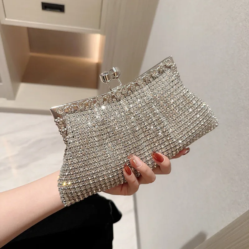 Luxury Rhinestone Dinner Bag Clutch Diamond Evening Handbags For Women Chain Purse Wholesales Clutch Bridal Bags Wedding