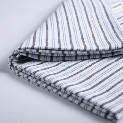 Designer design blue white plaid fabric rayon and linen fabric