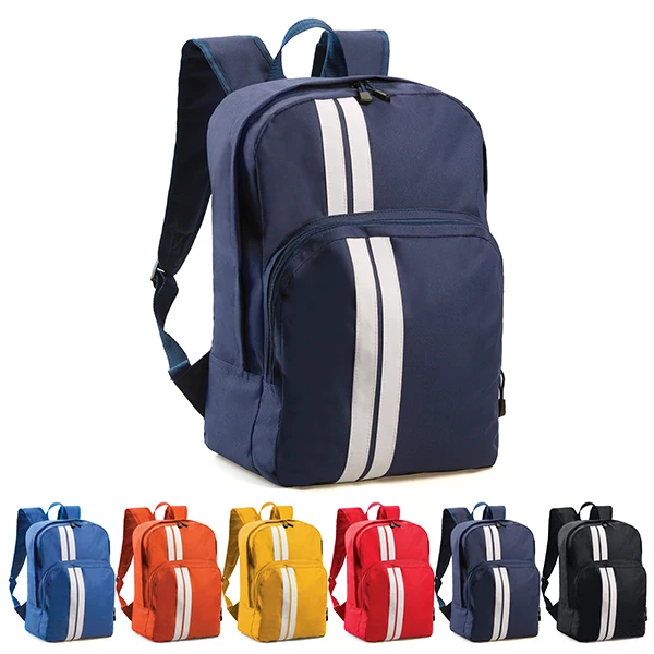OEM design wholesale promotional cheap 600 D polyester custom logo gift school backpack bag