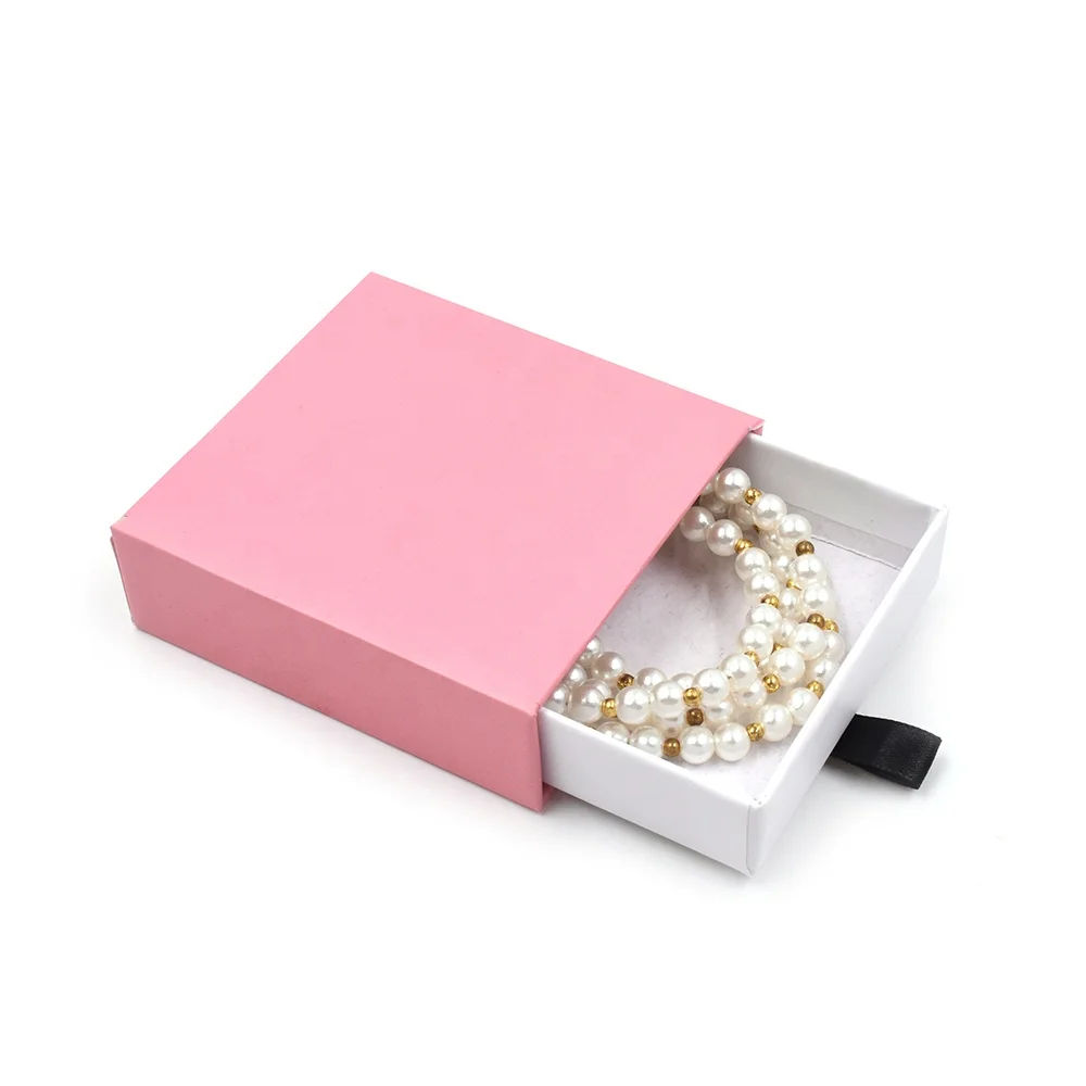 Оптовая продажа, индивидуальные однотонные картонные коробки для хранения ювелирных изделий с логотипом