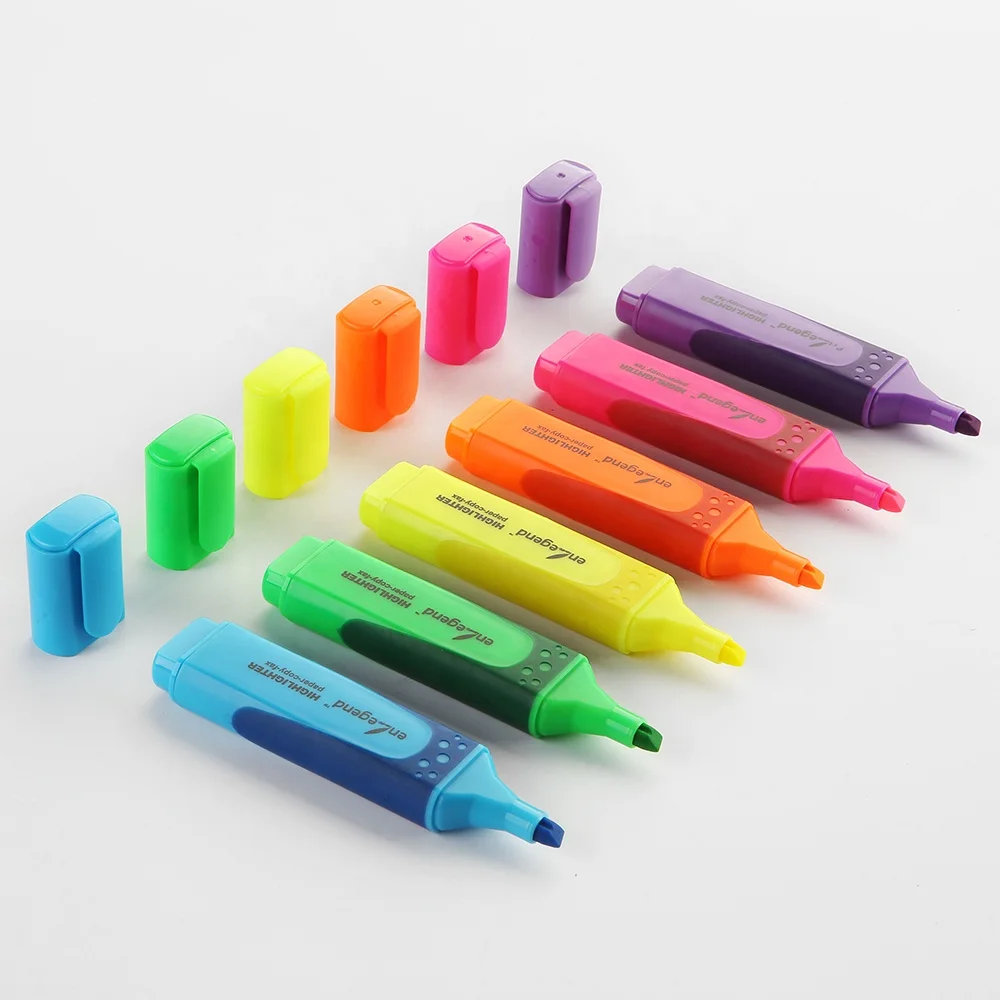 Customized Neon Color Highlighters in a Vibrant Set: Perfect for School, Office, and Creative Projects