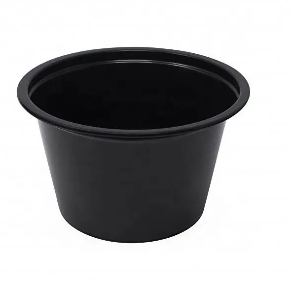 0.5oz 0.75oz  1oz 1.5oz 3oz 2.5oz 3.25oz 4oz 5.5oz black or clear PP disposable plastic soy souffle portion cup with lids