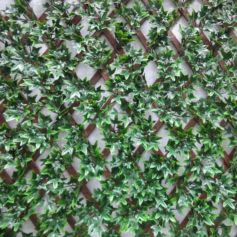 Special design artificial three layers green leaves garden pvc trellis