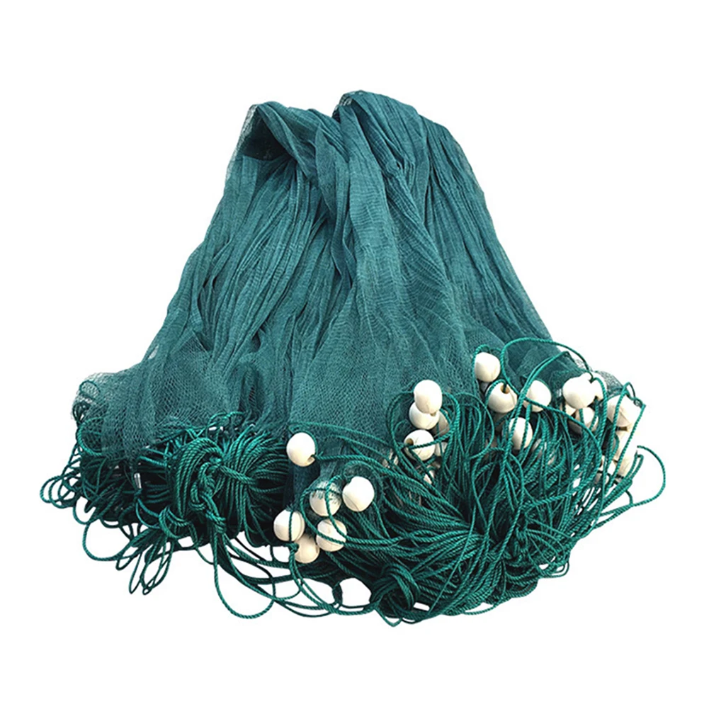 Factory Direct Sales Spun Nylon Twine Green Gill Net Fishing, 5M & Up Length Single Knot/Double Knot Nylon Fishing Net