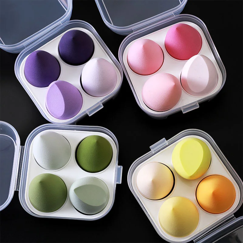 Natural Super Soft Beauty Sponge Blender Set 6 Pcs Makeup Sponges Beauty Egg Makeup Tool Private Label With Box