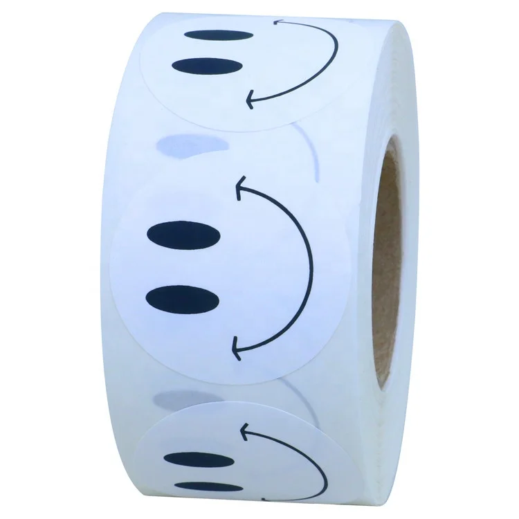 Hybsk Pure White Smile Face Mascot Animal Face Art Decorative Sticker(500 pcs)