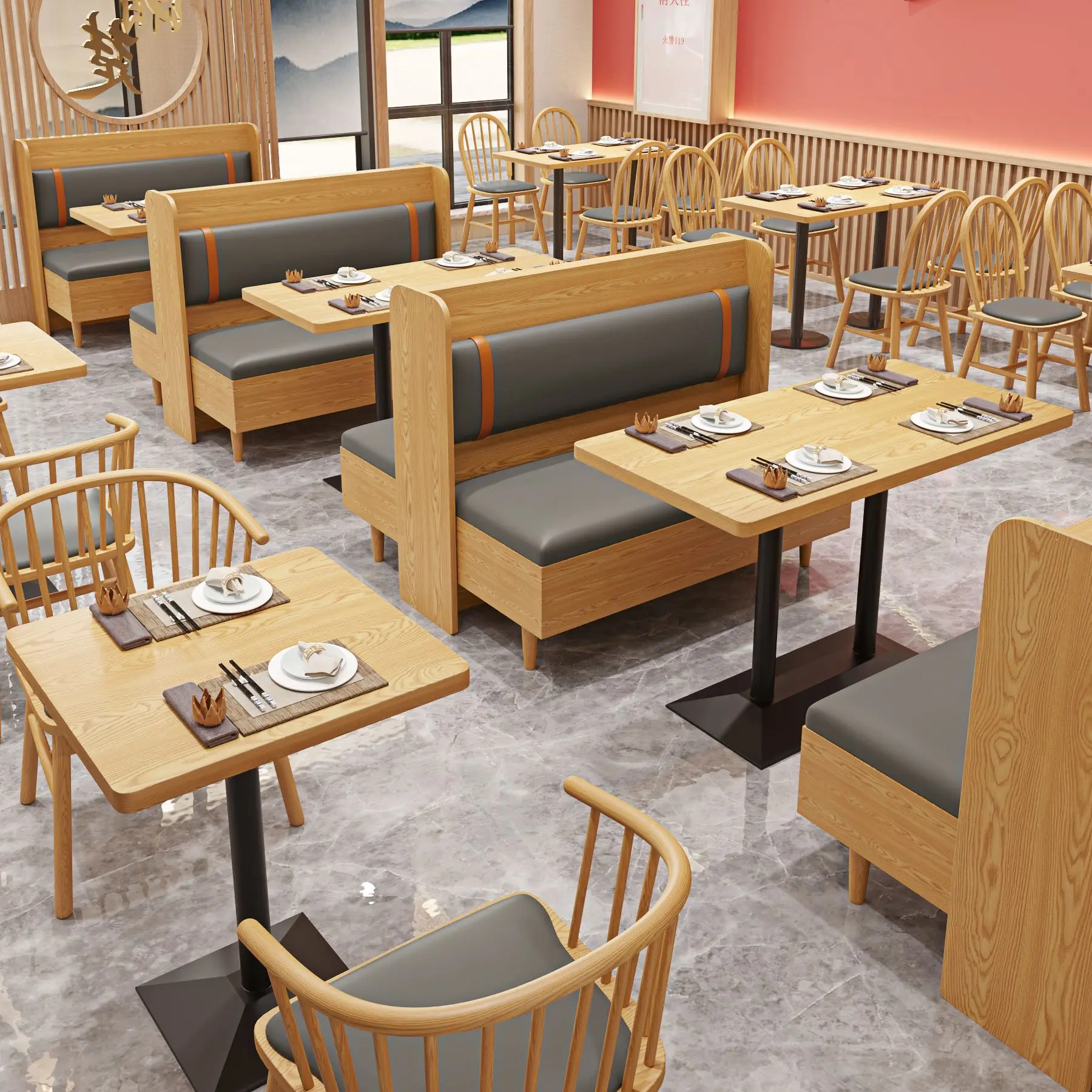 used furniture for cafeteria restaurant tables and chairs export to USA