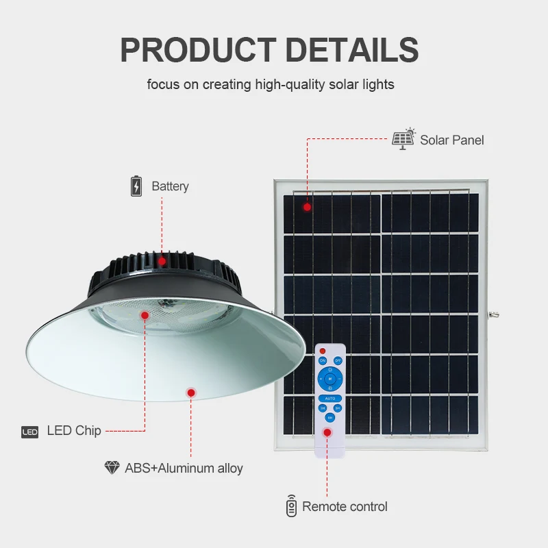 LIGHTSINCERE led ufo solar powered high bay lights outdoor solar lights indoor house