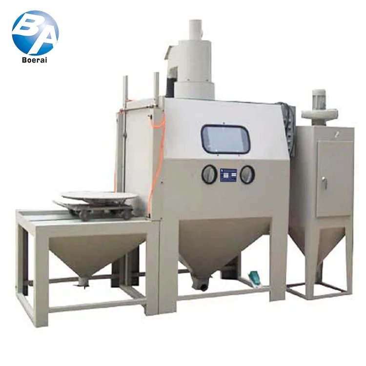 AutomaticTurntable sandblasting machine with 4 spray gun  /sandblaster for sale