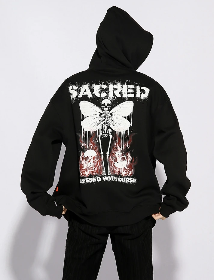 New Design Fashion Men Rock Hoodies Hip Hop Punk Rock Streetwear Custom Bape Anime Hoodie for men