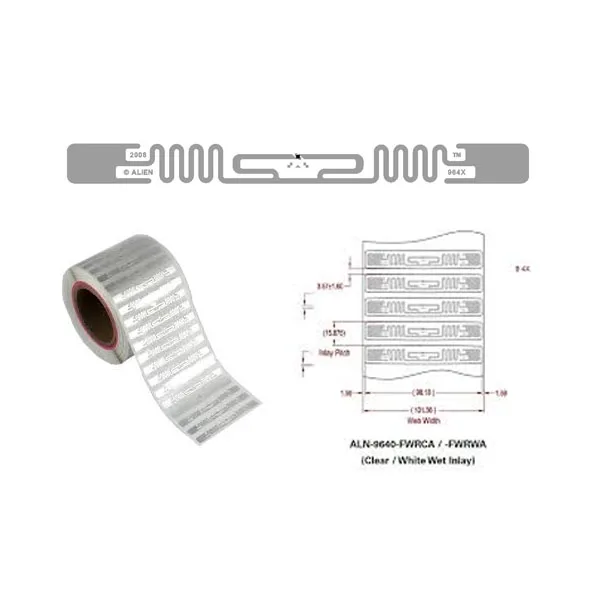 UHF alien RFID wet sticker inlay 9662 RFID inlay