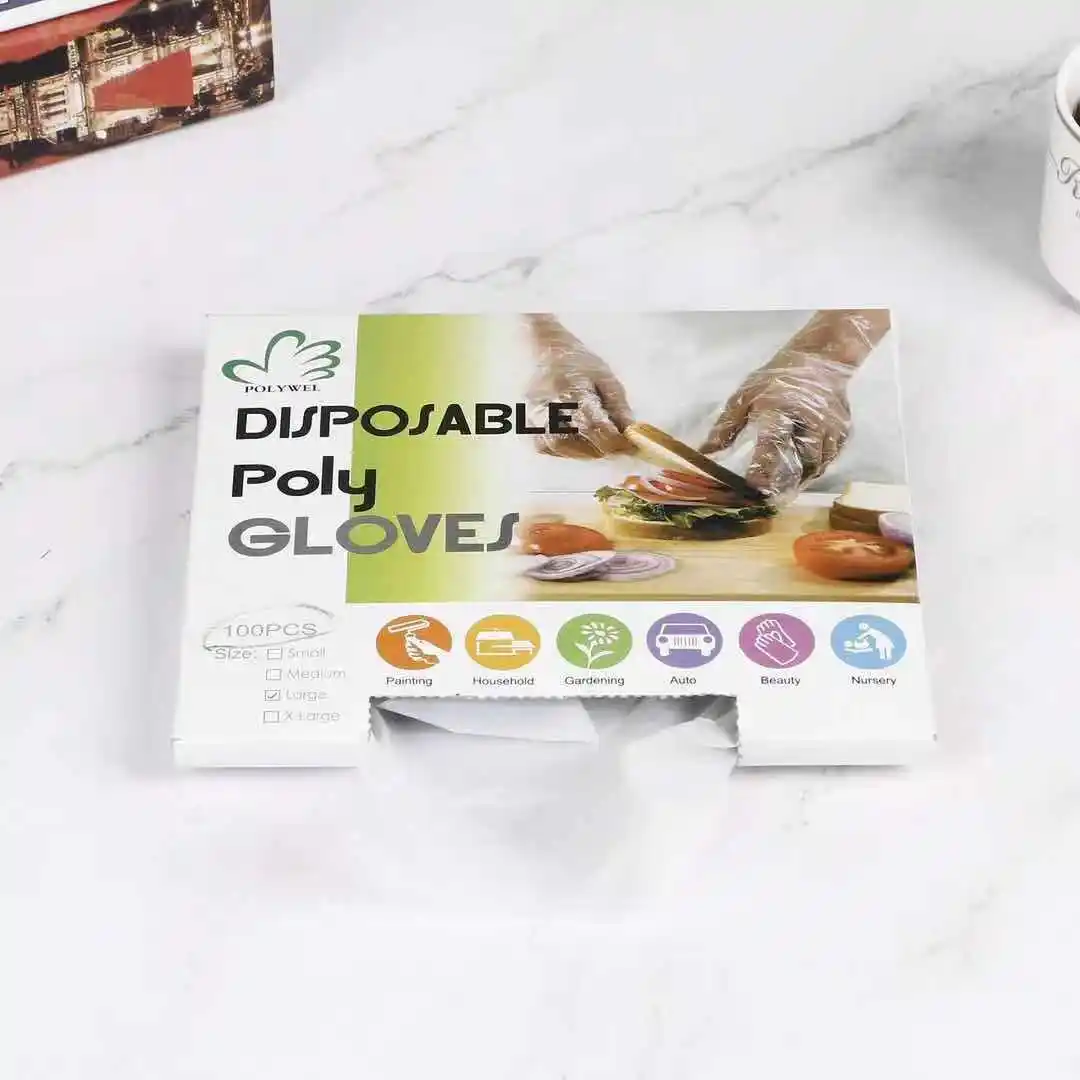 Synthetic kitchen TPE disposable. gloves