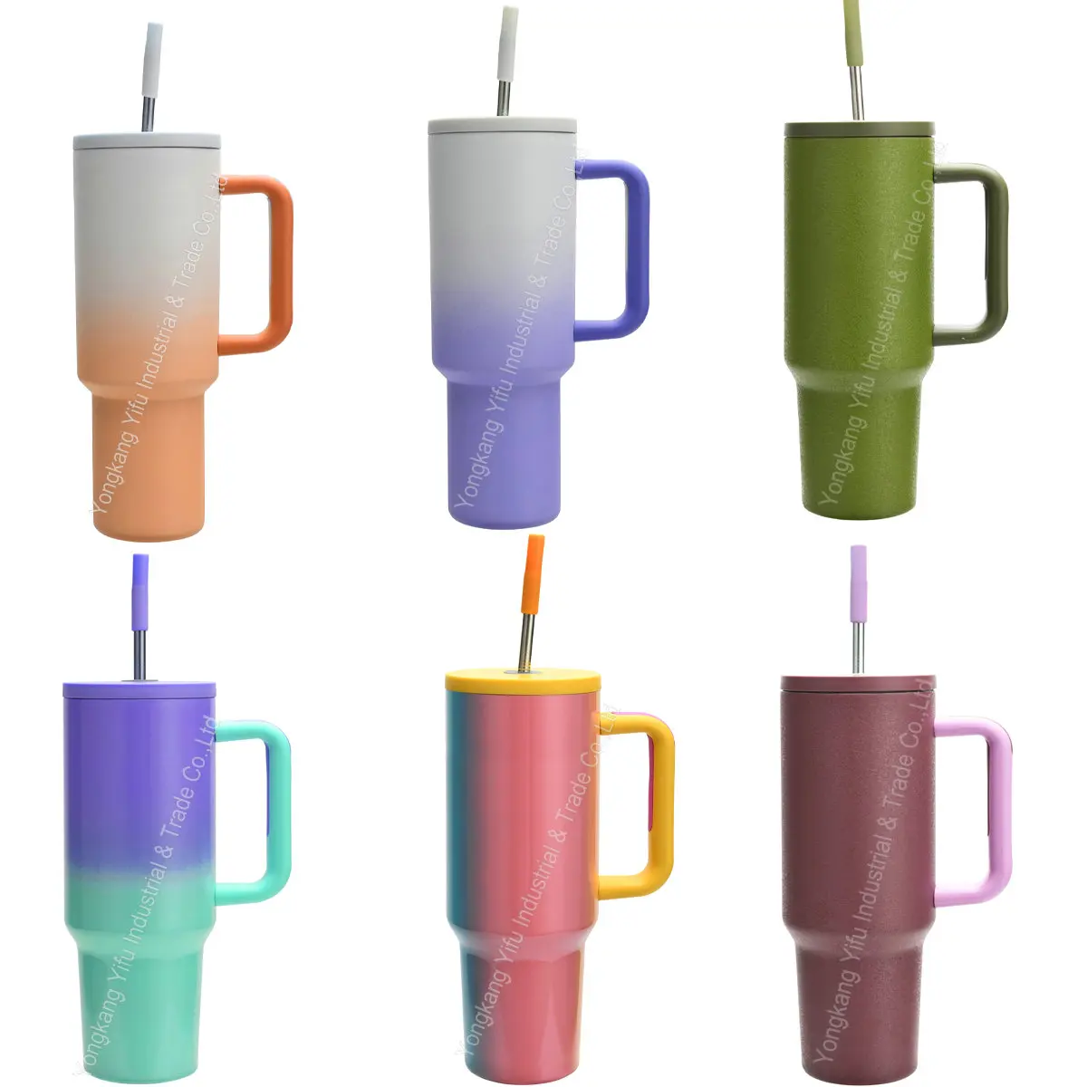 Новый изготовленный на заказ 40 унций 30 наружная кружка тумблер путешественник с ручкой и соломенный кувшин герметичной крышкой