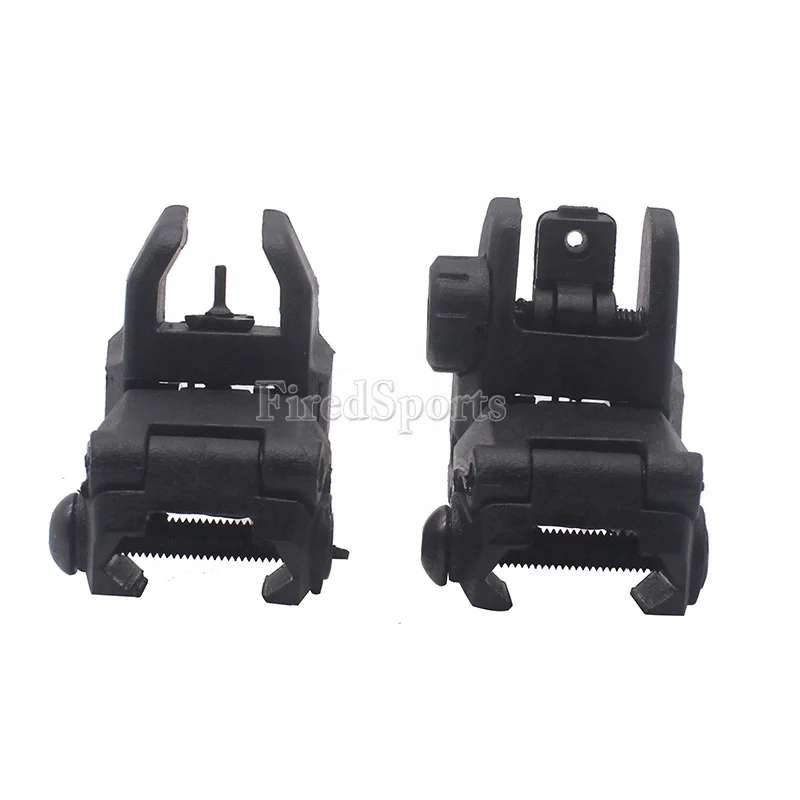 
Tactical ar 15 flip up front and rear iron sight weaver for hunting 