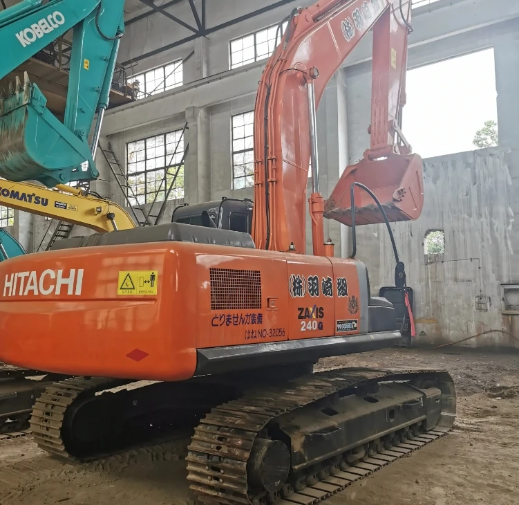 Эксплуаторный гидравлический экскаватор Hitachi ZX240 из Японии поставщик двигателя Mitsubishi распродажа основные компоненты насоса моторная Шестерня PLC
