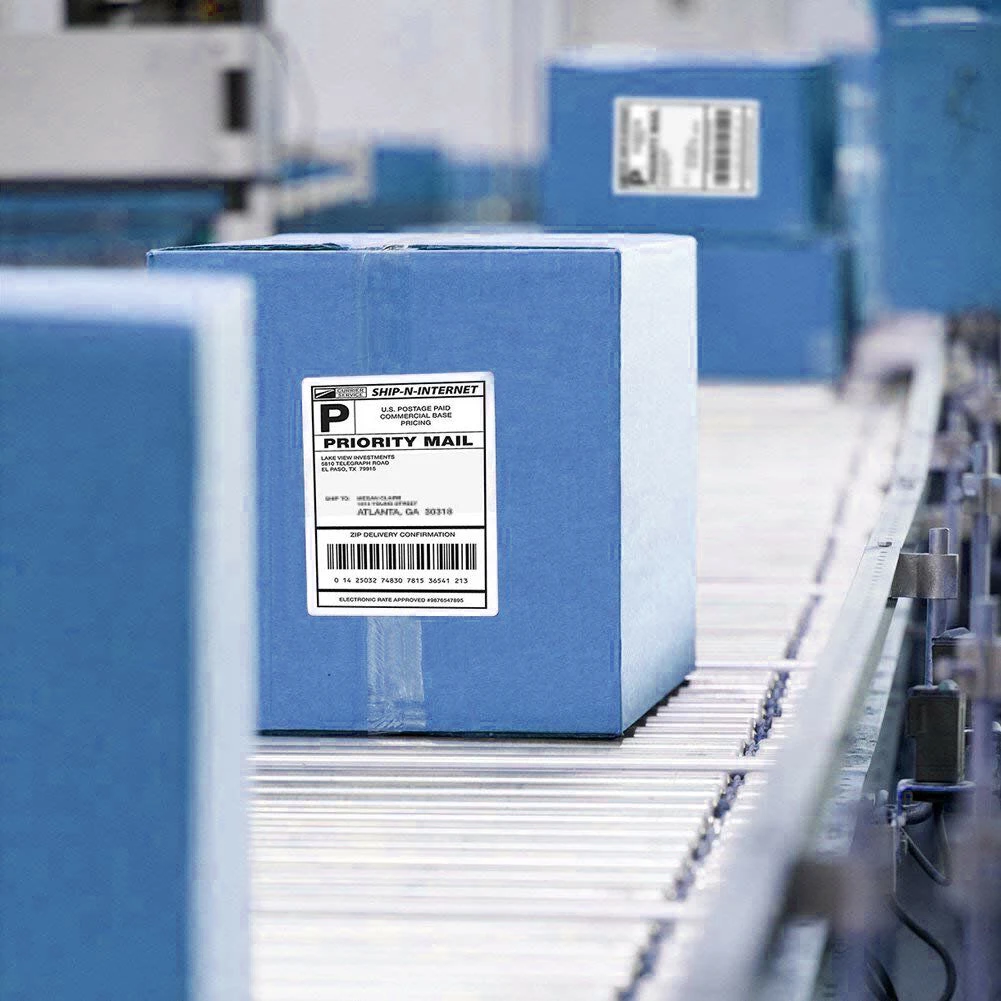 4x6 inch Fanfold Direct Thermal Address & Shipping Labels UPS, USPS, FedEx,DHL Compatible for Zebra, Eltron, Neatoscan,Rollo