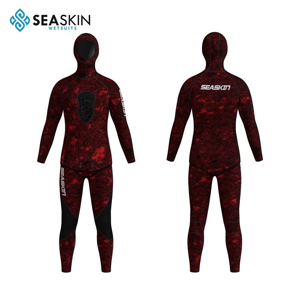 Seaskin Men 9mm Super Stretch Neoprene Spearfishing Suit Two Piece Fullsuit Diving Wetsuit
