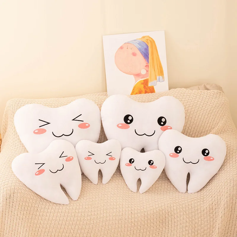 Wholesale New Creative Smiling Teeth Toy Stuffed Children Gift Little Smiling Tooth Pillow