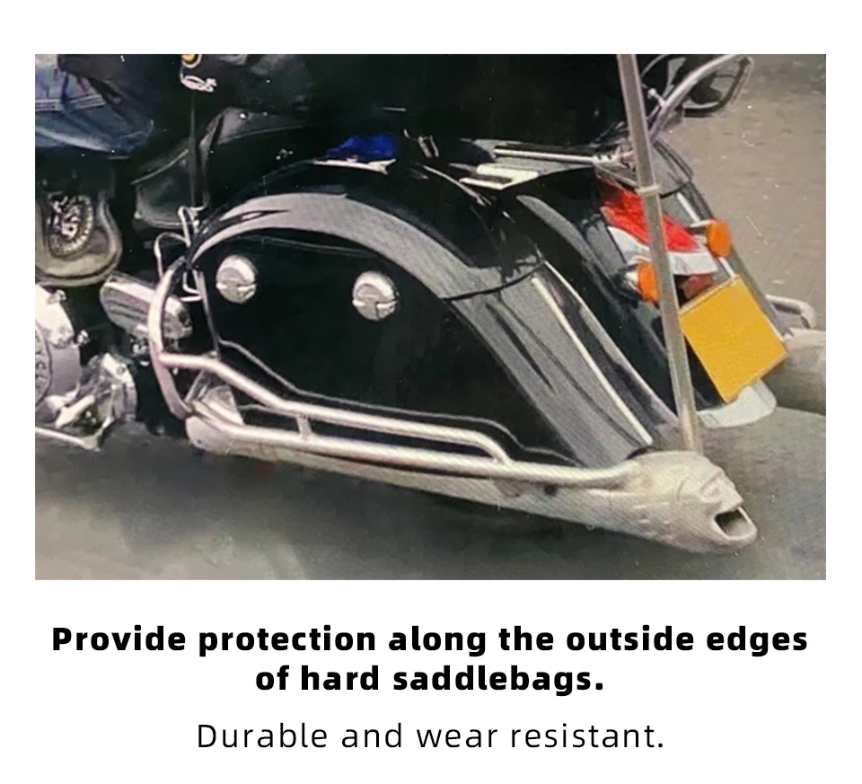 Motocycle  Accessories Gloss Black Rear Saddlebag Guards Rail  Crash Bar Bumper For 14 UP Indian Circle bar Guards Rail