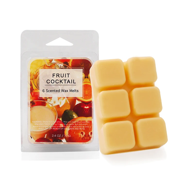 Оптовая продажа популярный куб 70 г комнатный воск теплее аромат воск плавится для масляных горелок-фруктовый коктейль