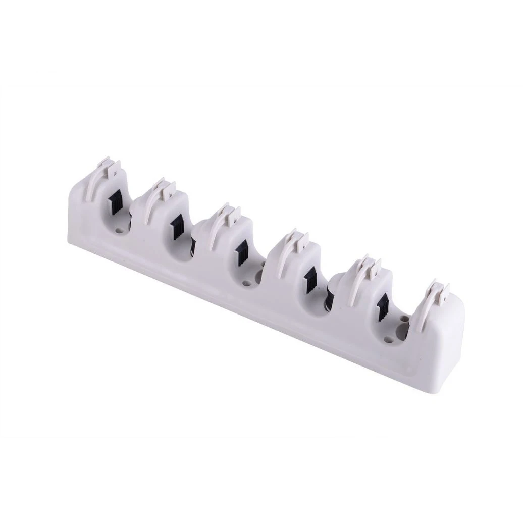 
Mop and Broom Holder 5 position with 6 hooks garage storage up to 11 Tools 