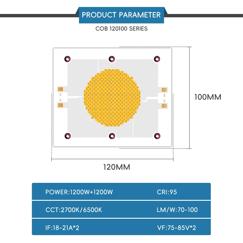 Dual Color High Power LED COB 1200W SMD LED