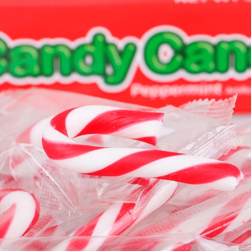 Best selling Christmas Gift Box Packed 100g Mini Mint Candy Canes Stick Sweets Hard Candies
