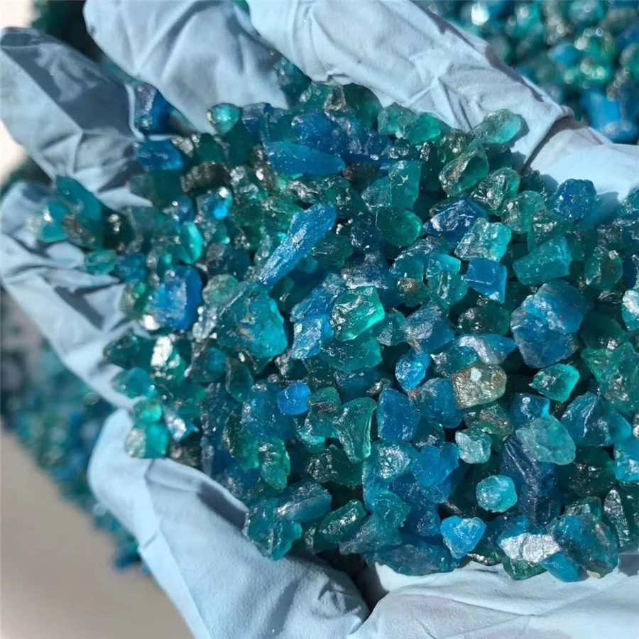 Wholesale Apatite Tumble Stone Natural Blue Apatite Tumbled Crystal Gravel For Crystal Healing Stones