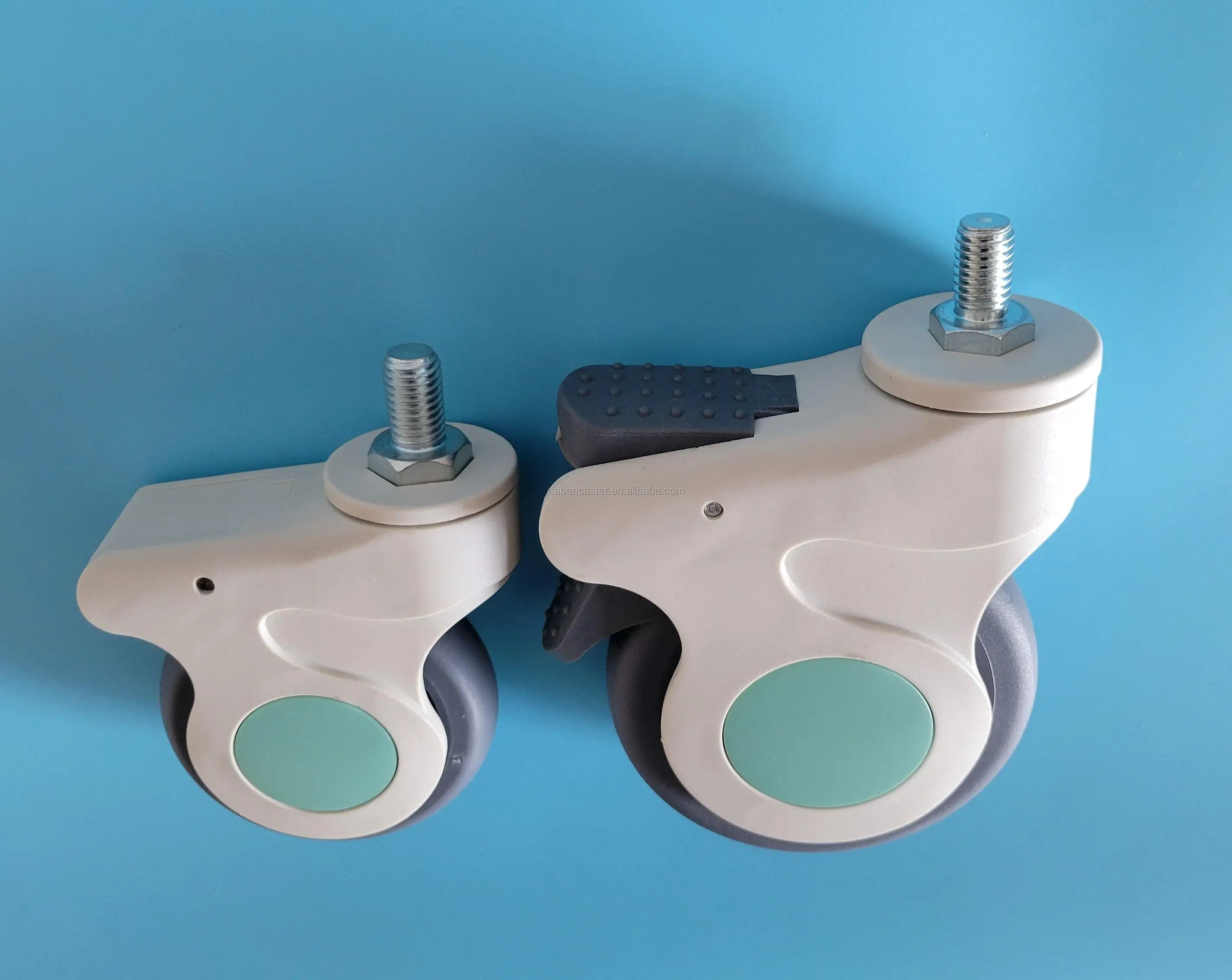 100mm Threaded Stem Caster Medical cart castor for Hospital instrument wheels
