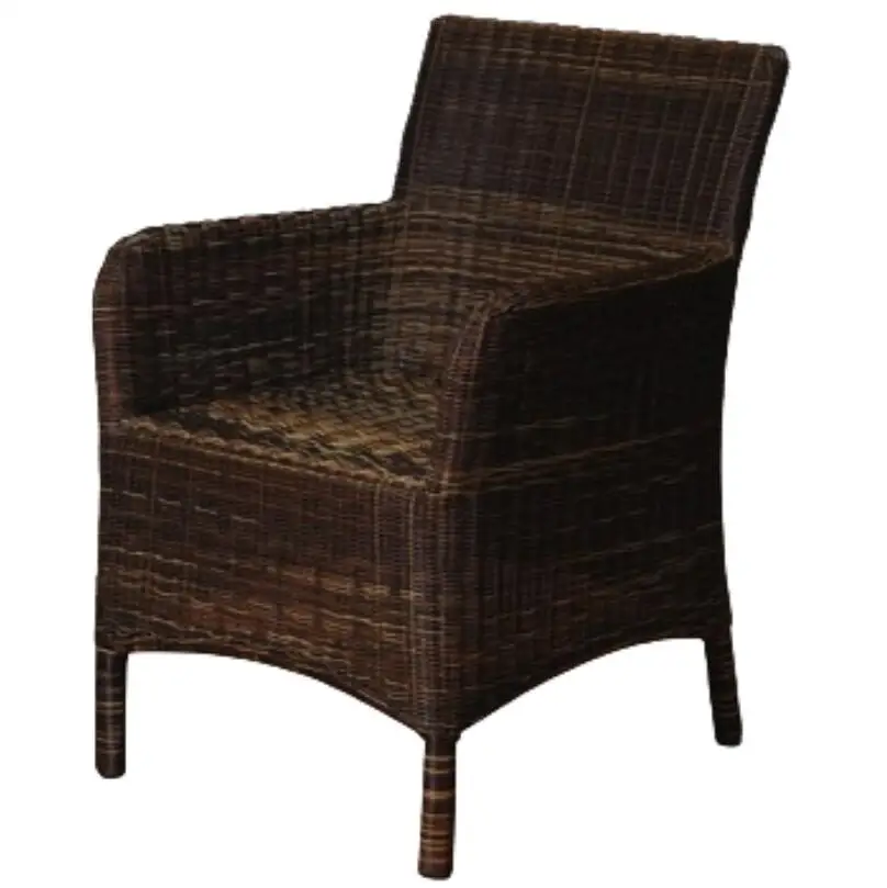 Wicker resort furniture cane plastic dining chair  luxury modern hotel outdoor restaurant rattan chair