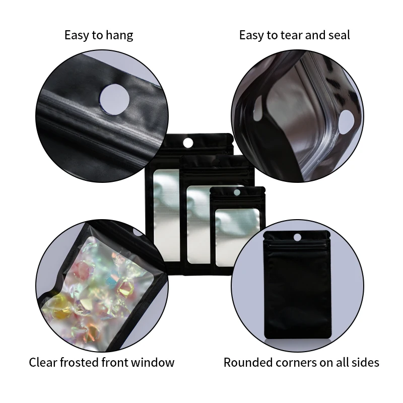 Custom Glossy Printed Heat Seal Packaging Mylar Pouch Laminated Aluminium Foil Food Storage Bags