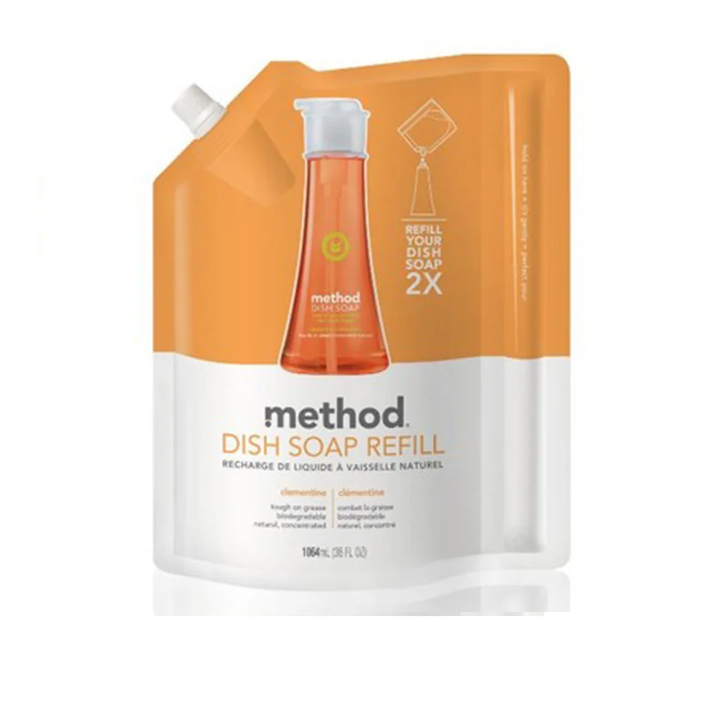 Doypack stand up washing powder liquid laundry detergent  antiseptic hand washing soap liquid refill spout pouch bag