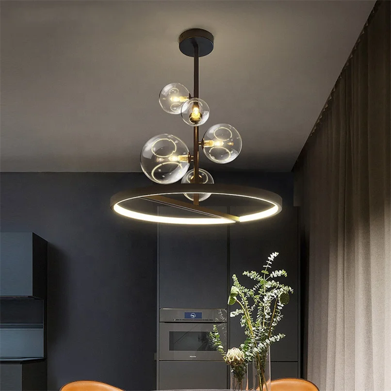 Glass Balls Living Room Bedroom Kitchen Nordic Pendant Lamp Decoration Home Indoor Lighting Led Modern Chandelier Luxury
