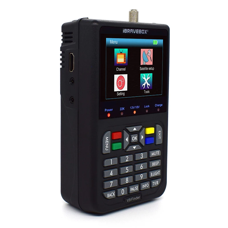 Sat Finder H.265  HD Satellite Receiver Finder Meter Digital  3.5inch DVB-S/S2 Satfinder V9 Finder