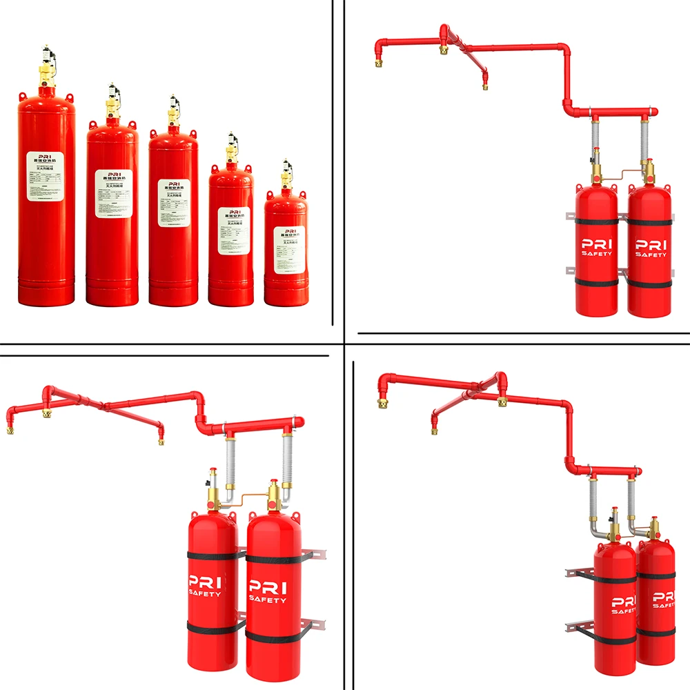 Mist Nozzle Network HFC-227ea FM200 Whole Room Fire Extinguishing for Retail Store