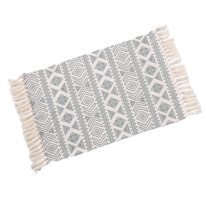 Cotton and linen woven floor mat the latest fashion decorative blanket pure natural material carpet