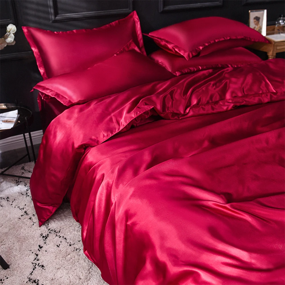 new solid colours king soft and cozy coverlet comfortable bedding king size printed bed spread custom satin duvet covers set
