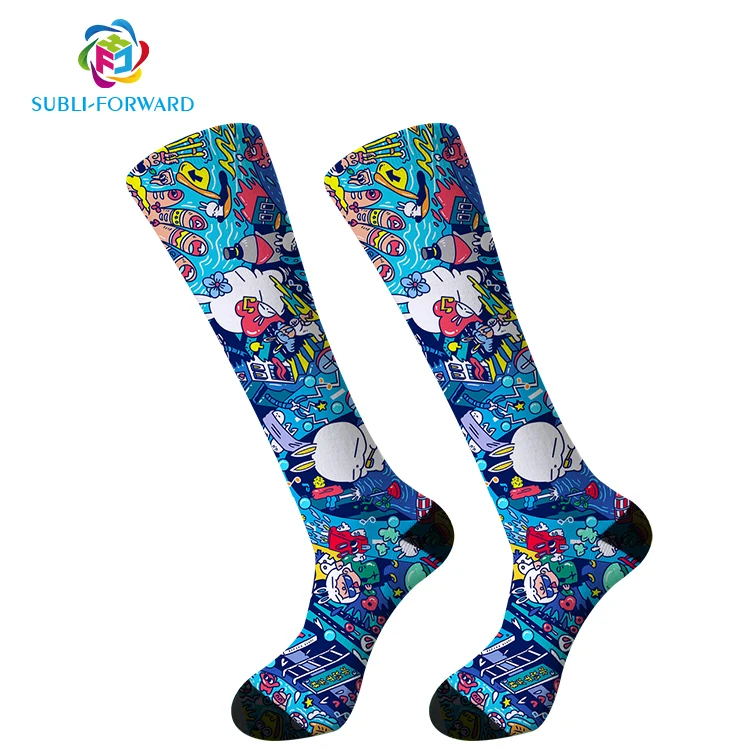 Custom sublimation  Blank DIY Printing soccer socks  custom football socks