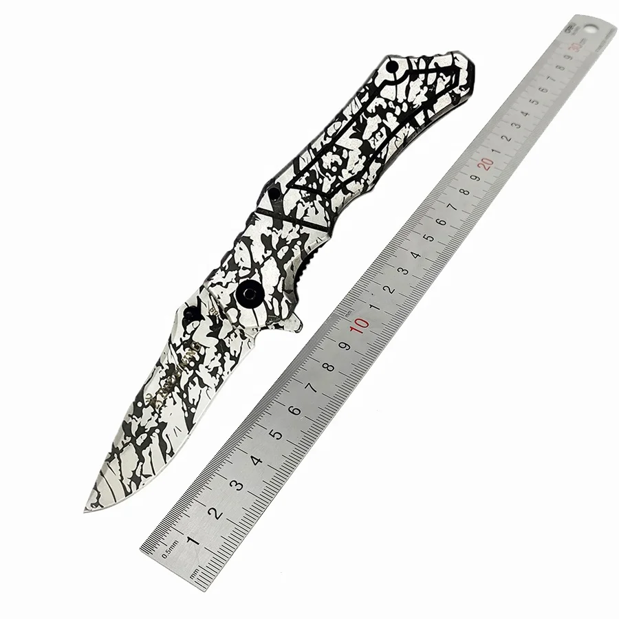 EDC Tactical Pocket 420 Steel Blade Outdoor Essential Self Defense Ring Knife Utility Camping Jungle Folding Adventure Knives