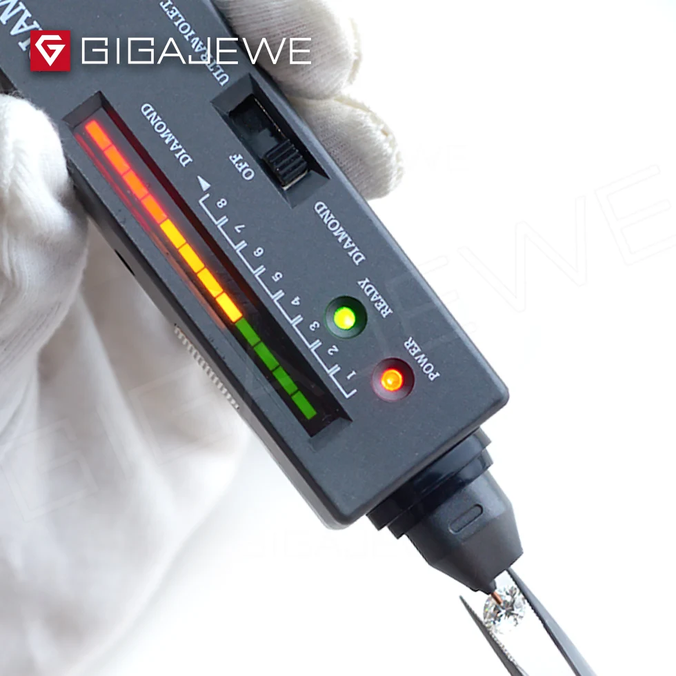 GIGAJEWE Wholesales Loose 6.5mm 1ct Round Cut cyan blue green Colored for Making Jewelry Moissanite Diamonds