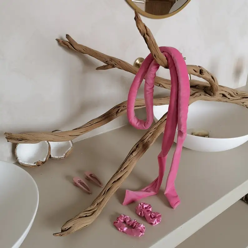 Multi-function heatless hair roller  velvet headband hair accessories filled cotton curl stick ribbon no heat hair curler