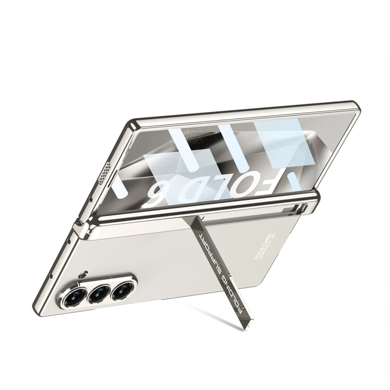 GKK Transparent Clear Magnet Folding Screen Protective Case with Stand Holder Phone Case For Samsung Galaxy Z Fold 6