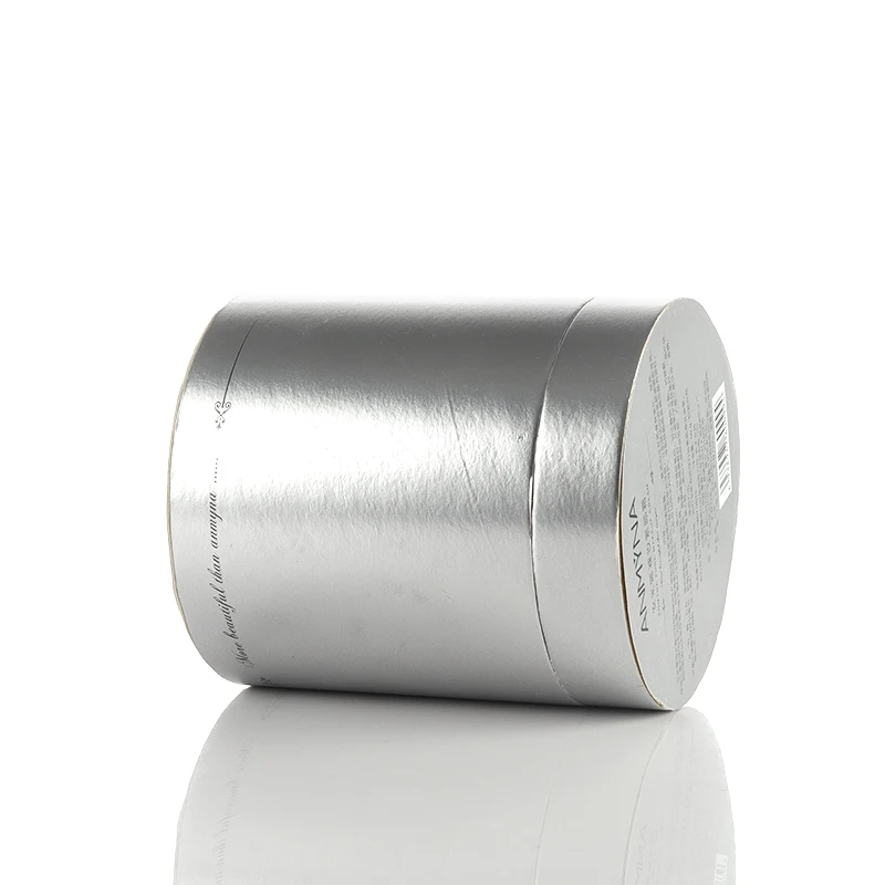 OEM Biodegradable Paper Tube Empty Cosmetic Containers Silver Cardboard Round Tube